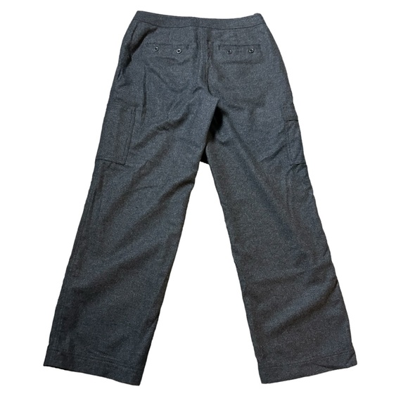 Eddie Bauer Womens Grey Cargo Wool Blend Pants with Drawstring Size 12 - Picture 2 of 10